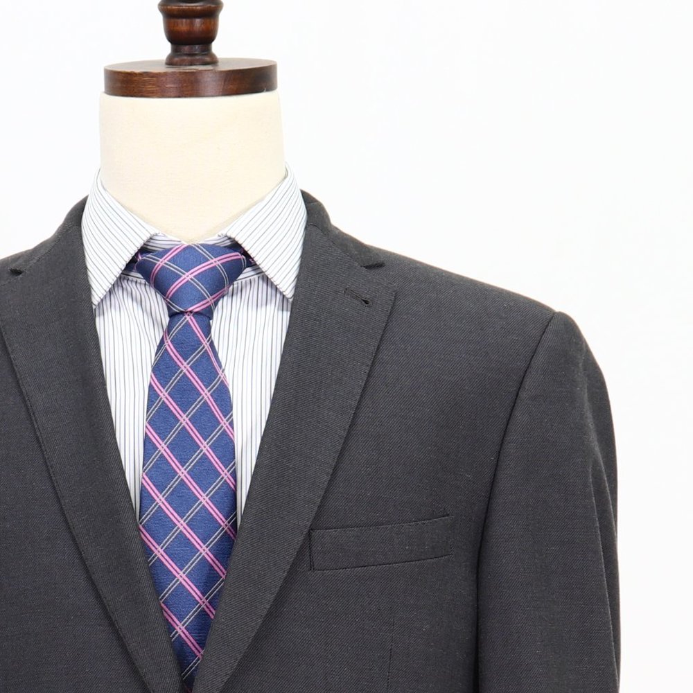 Jos. A. Bank 42L Gray Solid 2-Button Sport Coat Blazer Jacket O914 - Picture 5 of 11